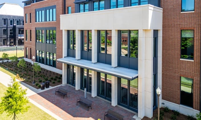 The Auburn University Education Building in Auburn, Alabama with brickwork from C&C Masonry