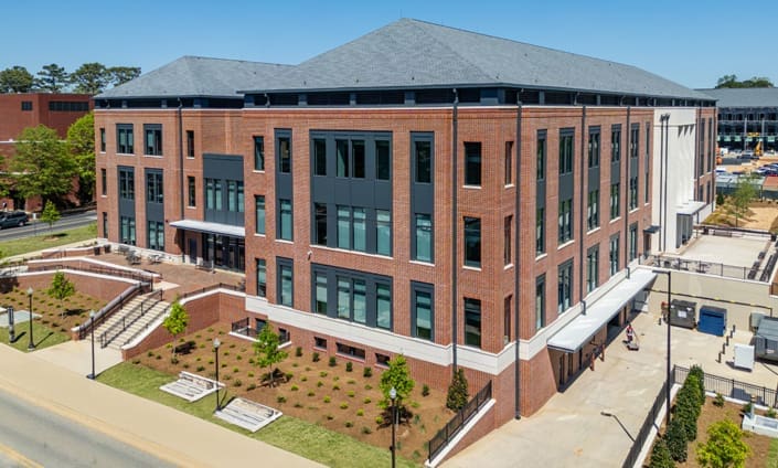 The Auburn University Education Building in Auburn, Alabama with brickwork from C&C Masonry