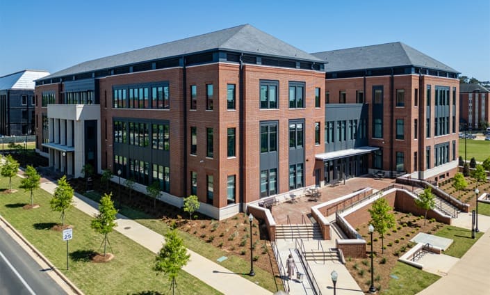 The Auburn University Education Building in Auburn, Alabama with brickwork from C&C Masonry