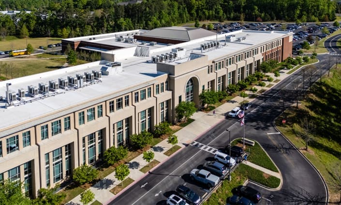 Auburn High School in Auburn, Alabama with brickwork from C&C Masonry