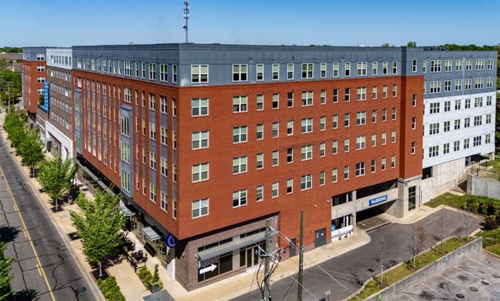 The Auburn Uncommon apartment complex in Auburn, Alabama with brickwork from C&C Masonry