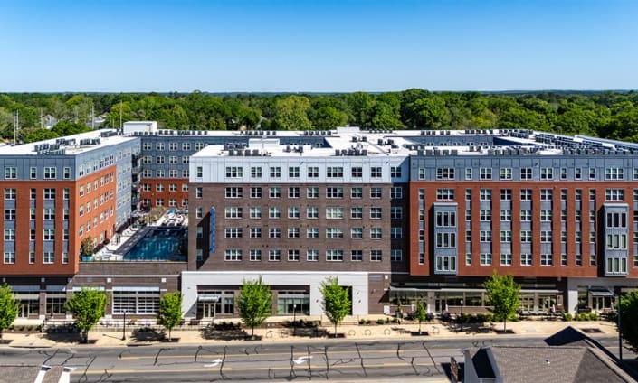 The Auburn Uncommon apartment complex in Auburn, Alabama with brickwork from C&C Masonry