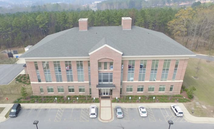 The Auburn University MRI Medical Research Building in Auburn, Alabama with brickwork from C&C Masonry