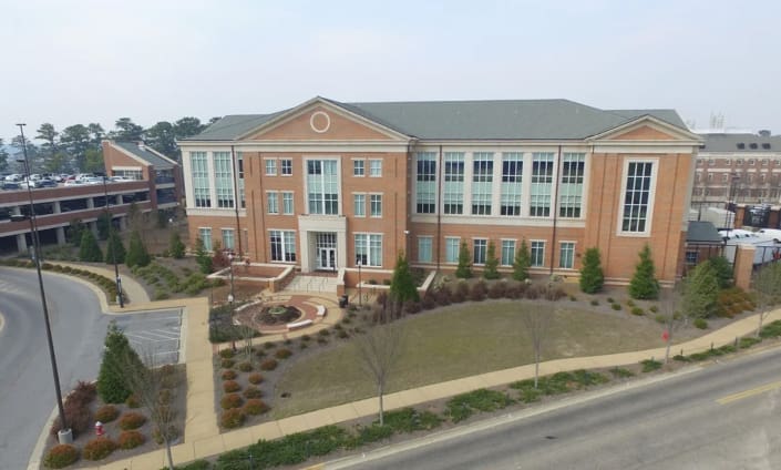 The Auburn University Office of Information Technology building in Auburn, Alabama with brickwork from C&C Masonry