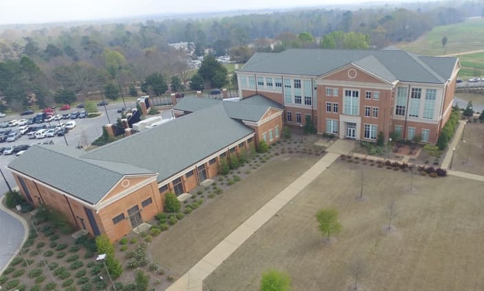 The Auburn University Office of Information Technology building in Auburn, Alabama with brickwork from C&C Masonry