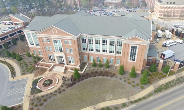 The Auburn University Office of Information Technology building in Auburn, Alabama with brickwork from C&C Masonry