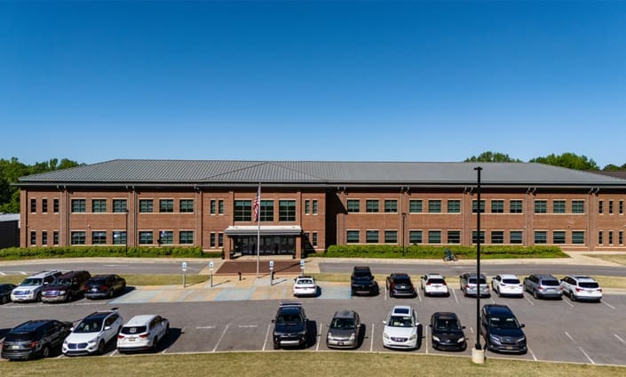 Drake Middle School in Auburn, Alabama with brickwork from C&C Masonry