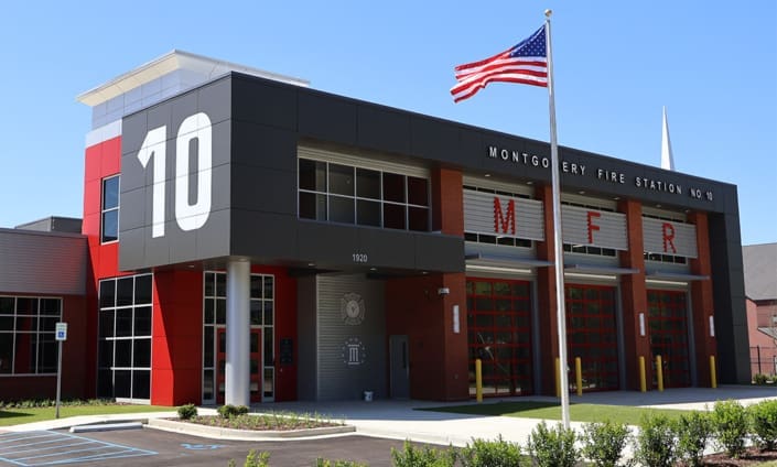 The Montgomery Fire Station #10 in Montgomery, Alabama with brickwork from C&C Masonry