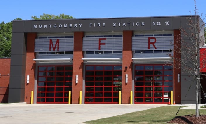 The Montgomery Fire Station #10 in Montgomery, Alabama with brickwork from C&C Masonry